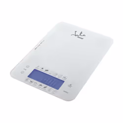 JATA MOD.762, Balance de ménage électronique, 5 kg, 1 g, Blanc, Verre, Verre