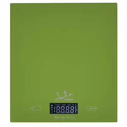 JATA Mod. 729V, Balance de ménage électronique, 5 kg, 1 g, Vert, Verre, Comptoir