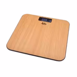 JATA MOD.498, Pèse-personne électronique, 150 kg, 100 g, Bois, kg/lb, Rectangle