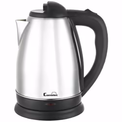 Comelec WK7314, 1,8 L, 1800 W, Noir, Acier inoxydable, Indicateur de niveau d'eau, Arrêt de sécurité en cas de surchauffe