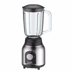 Comelec BL7156, Mélangeur de table, 1,5 L, Fonction d'impulsion, Pileur de glace, 600 W, Noir, Acier inoxydable