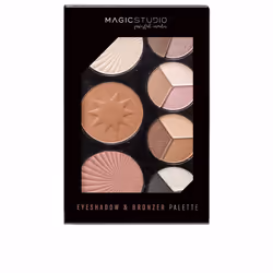 MAGIC STUDIO Eyeshadow & Bronzer Palette, Solide, Multicolore, 12 couleurs, 23 g, Femmes, Sec