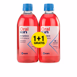 Oralkin Enjuague Bucal ANTI-PLACA coffret 2 pz