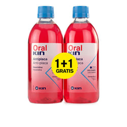 Oralkin Enjuague Bucal ANTI-PLACA coffret 2 pz