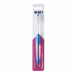 KIN 8436026214374, Brosse à dents, Adulte, Bleu, Transparent, Doux, Ampoule