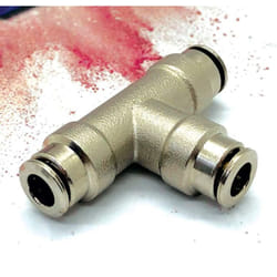 Superfog - SF1002-5 Tés automatiques à embouchures égales pour tuyau de brumisation de 1/4' de diamètre, 5 unités