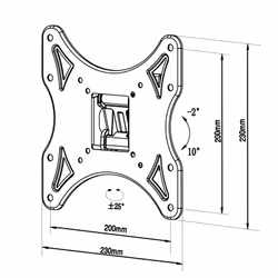 TM Electron TMSLC281 support pour téléviseur 42" Noir