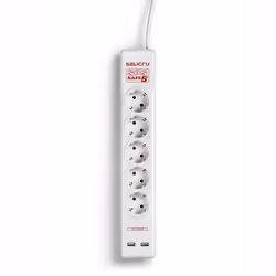 Salicru SPS SAFE 5+, 306 J, 5 sortie(s) CA, Type F, 250 V, 50 Hz, 10 A
