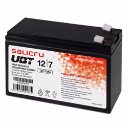 Salicru UBT 12/7, Sealed Lead Acid (VRLA), 12 V, 1 pièce(s), Noir, 7 Ah, 5 année(s)
