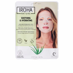 Masque visage en tissu hydratant aloe + thé vert + ginseng + Ha