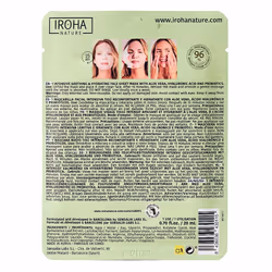 Masque visage en tissu hydratant aloe + thé vert + ginseng + Ha