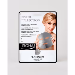 Iroha Nature Hydra Illuminateur Masque en Tissu FOIL - PLATINE 1 use, Masque de nettoyage, Unisexe, Tous types de peau, Netto ...