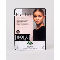 Iroha Nature MASQUE DE CANNABIS NUTRITIF ET RELAXANT 1 use, Masque hydratant, Unisexe, Tous types de peau, Nourrissant, Relax ...