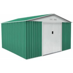 Gardiun - Abri de Jardin en Métal Coventry 9,66 m² 301x321x205 cm Ext. Acier Galvanisé Vert