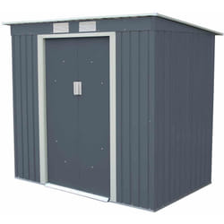 Gardiun - Abri de Jardin en Métal Buckingham 2,43 m² 121x201x176 cm Ext. Acier Galvanisé Anthracite