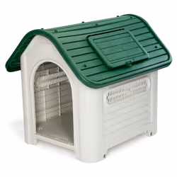 Niche en résine très solide pour les chiens ou les animaux de taille moyenne . Comprend une grille latérale pour une meilleur ...