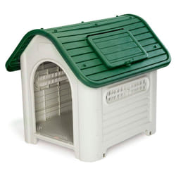 Niche pour Chien Moyen Gardiun Dakota 87x72x75 cm Fabriquée en Résine Couleur Beige/Vert