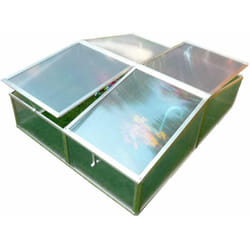 Gardiun - Serre de Jardin Jaca ii à Deux Pans 108x108x40 cm Polycarbonate Transparent