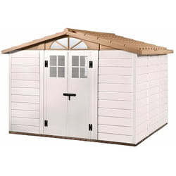 Gardiun - Abri de Jardin en Résine Tuscany Evo 280 8 m² 261x309x225 cm Blanc/Beige