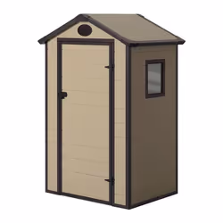 Abri de Jardin en Résine Gardiun Stella 134 m² Ext. 102x132x203 cm Écru/Marron