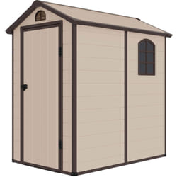 Abri de Jardin en Résine Gardiun Marsala 2,47 m² Ext. 190x132x203 cm Écru/Marron