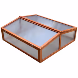 Serre en bois et polycarbonate à 2 pans horizontal . C'est la solution idéale pour protéger les légumes , les plantes et les ...