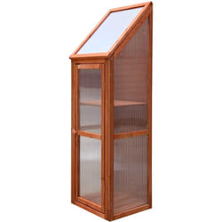 Serre de Jardin Gardiun Wooden iii 41x35x132 cm en Bois et Polycarbonate