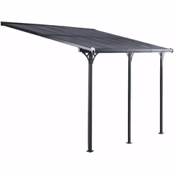 Pergola en aluminium avec traitement couleur anthracite pour protéger les portes et fenêtres de la pluie. Vous pouvez utilise ...