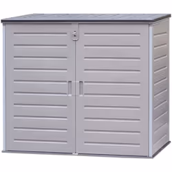 Armoire en plastique idéale pour l'extérieur et d'une grande capacité de 1.170 litres . Cette solution de stockage permet de  ...
