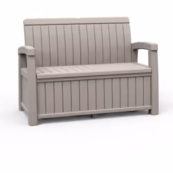 Ce banc coffre de jardin en résine Vita Light a une capacité de 230 litres pour ranger les outils de jardin, les accessoires ...