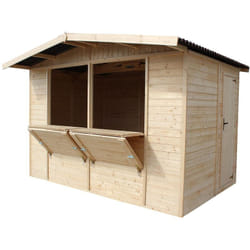Abri de Jardin en Bois Gardiun Laia Kiosque 8,84 m² 336x263x232 cm en Panneaux de Bois avec Comptoir