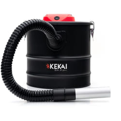 Kekai - Aspirateur Souffleur à Cendres Léger 18L Trajano 1200W Filtre hepa Lavable en Acier Noir