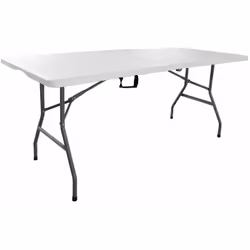 Table de jardin composée d'un grand panneau blanc en polyéthylène haute densité avec protection contre les rayons du soleil e ...