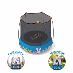 Trampoline Gonflable - DEVESSPORT - Bunny Jump - 2-en-1 - Sécurisé - 118x120cm - Dès 3 Ans