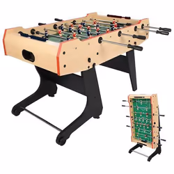 DEVESSPORT Baby-Foot Pliable Adultes. MDF Retour Balle. Compact. Barres Chromées. Dès 14 Ans
