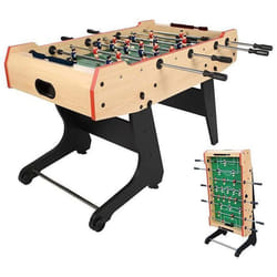 DEVESSPORT Baby-Foot Pliable Adultes. MDF Retour Balle. Compact. Barres Chromées. Dès 14 Ans
