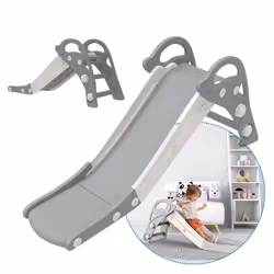 Toboggan Kohala - DEVESSPORT - Dauphin - 2 marches antidérapantes - 30 kg - Gris et blanc