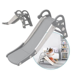 Toboggan Kohala - DEVESSPORT - Dauphin - 2 marches antidérapantes - 30 kg - Gris et blanc