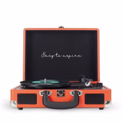 Platine Vinyle PRIXTON VC400 Tourne-disque Bluetooth/USB/SD Lecteur et Numérisation des vinyles 2 Haut-parleurs Couleur Rouge