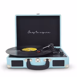 Platine Vinyle PRIXTON VC400 Tourne-disque Bluetooth/USB/SD Lecteur et Numérisation des vinyles 2 Haut-parleurs Couleur Bleu