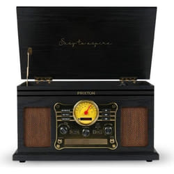Platine Vinyle PRIXTON Century Tourne-disque Bluetooth/USB/CD/Cassetes Numérisation des vinyles 2 Haut-parleurs Couleur Noir