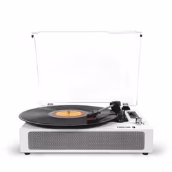 Platine Vinyle PRIXTON Studio Deluxe Tourne-disque Bluetooth/USB/SD Numérisation des vinyles Haut-parleurs Couleur Blanc