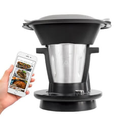 Robot de Cuisine PRIXTON My Foodie WiFi App Mobile Livre de Recettes en ligne 1000 W 3.2 Litres 10 Fonctions Noir