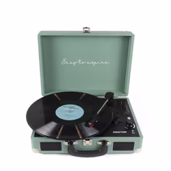 PRIXTON 10006074, Tourne-disque à entraînement direct, Couleur menthe, 33 1/3,45,78 tr/min, 33 1/3,45,78 tr/min, Rotatif, FM