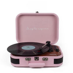 Platine Vinyle PRIXTON VC600 Tourne-disque Bluetooth/USB/SD Lecteur et Numérisation des vinyles 2 Haut-parleurs Couleur Rose