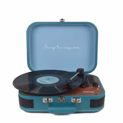 PRIXTON VC600, Tourne-disque à entraînement direct, Bleu, Vitrocéramique, 33 1/3,45,78 tr/min, Interne, FM