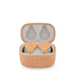 Écouteurs sans fil PRIXTON TWS163 Bluetooth 5.4 Technologie ENC Design en bois ECO Bois