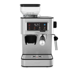 Machine à Café Expresso PRIXTON Napoli avec Moulin Intégré 20 Bars 1350 W Compatible avec Grains de Café Café Moulu et Capsules