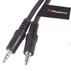 Phoenix Technologies 5m 3.5mm, 3,5mm, Mâle, 3,5mm, Mâle, 5 m, Noir