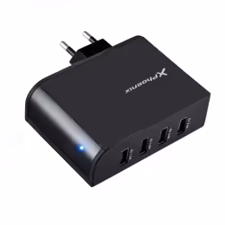 Phoenix Technologies PHMULTIUSBCHARGER, Intérieure, Secteur, 5 V, Noir